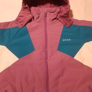 Vans Rare Vtg Colorblocking Puffer Winter Jacket Unisex Purple/White Size Medium